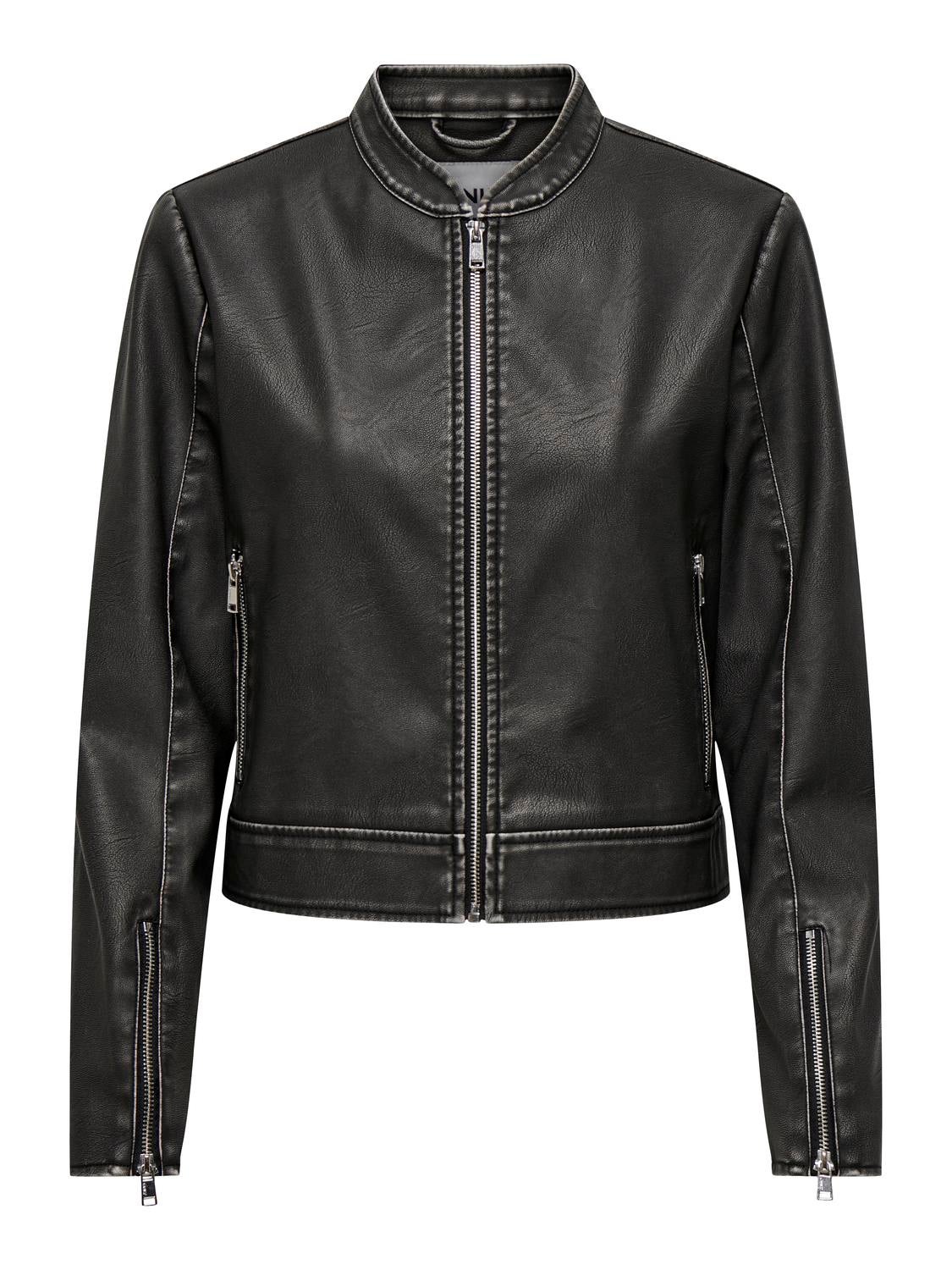 ONLMINDY Kunstlederjacke Black