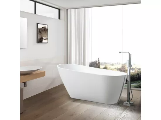Baignoire îlot design ovale OPRAH blanche 140 cm