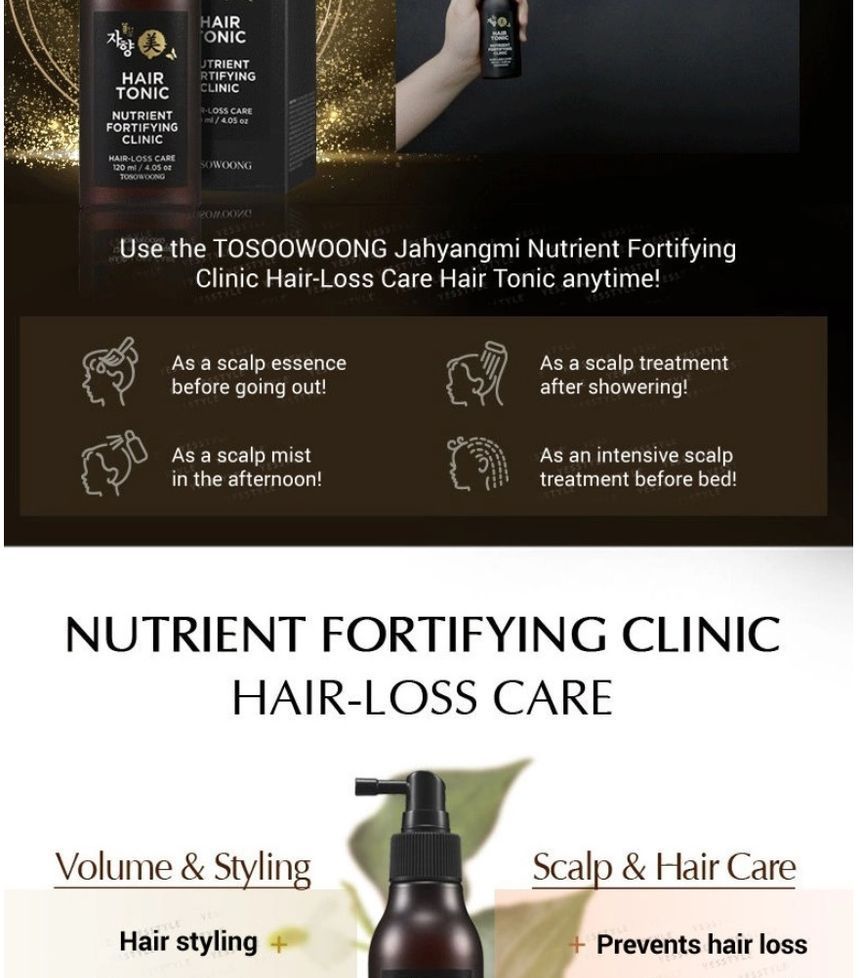 TOSOWOONG - Nutrient Fortifying Clinic Haaruitvalverzorging Haartonicum 120ml