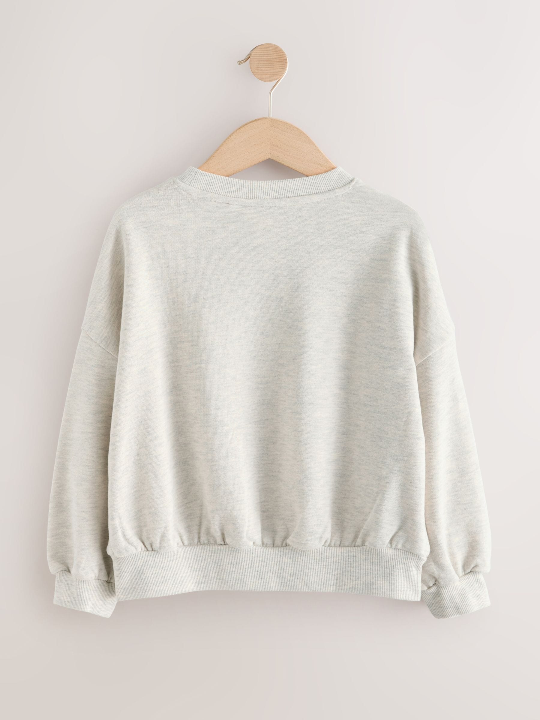 Grijs met kerstmanprint - Sweatshirt met lange mouwen (3-16jaar)