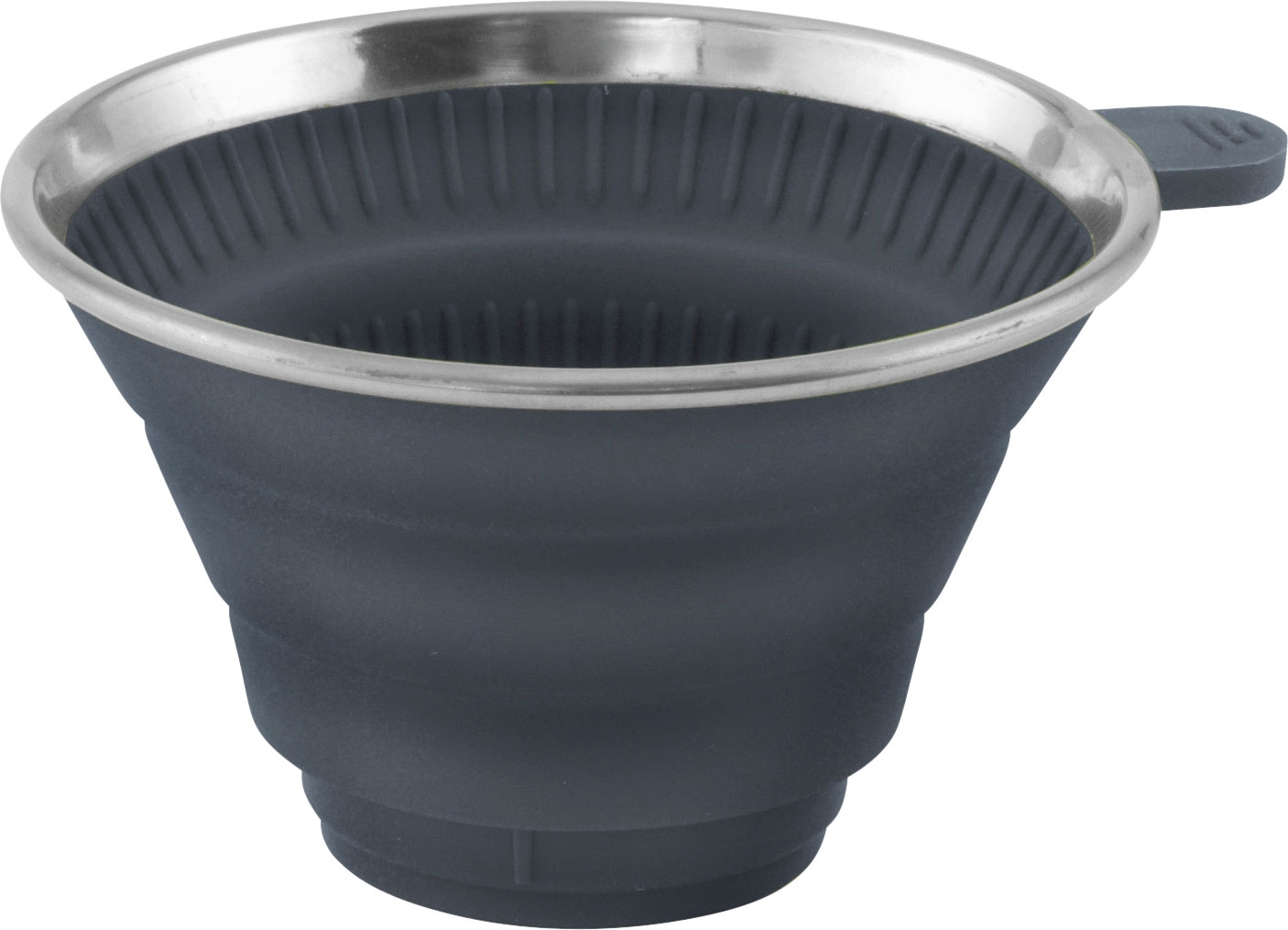 Silikon-Kaffeefilterhalter, faltbar, 15x13x3/8 cm, dunkel-blau