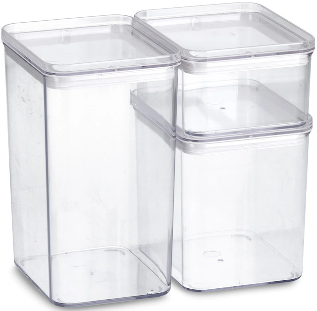 Zeller Present Vorratsdose Set, 3 Stk. tlg. 3-teilig, stapelbar