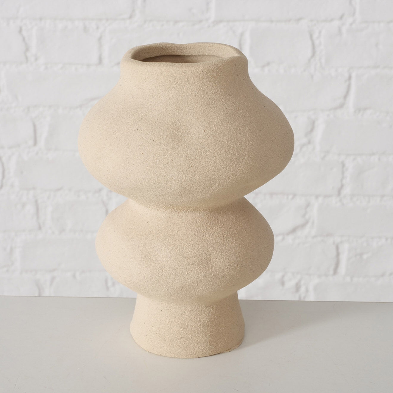 Boltze Vase Barbera crème - 12x10x17 cm