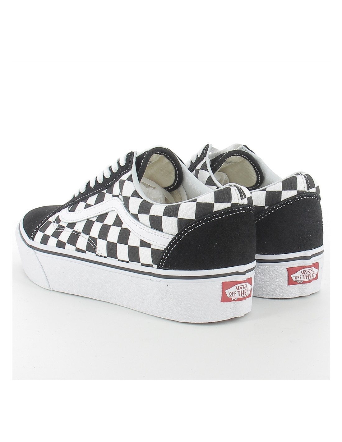 vans Sneakers compensées femme ua old skool platform  noir/blanc