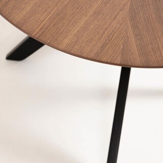 Kave Home Esstisch NAANIM 180 x 110 cm schwarz /Nussbaum braun
