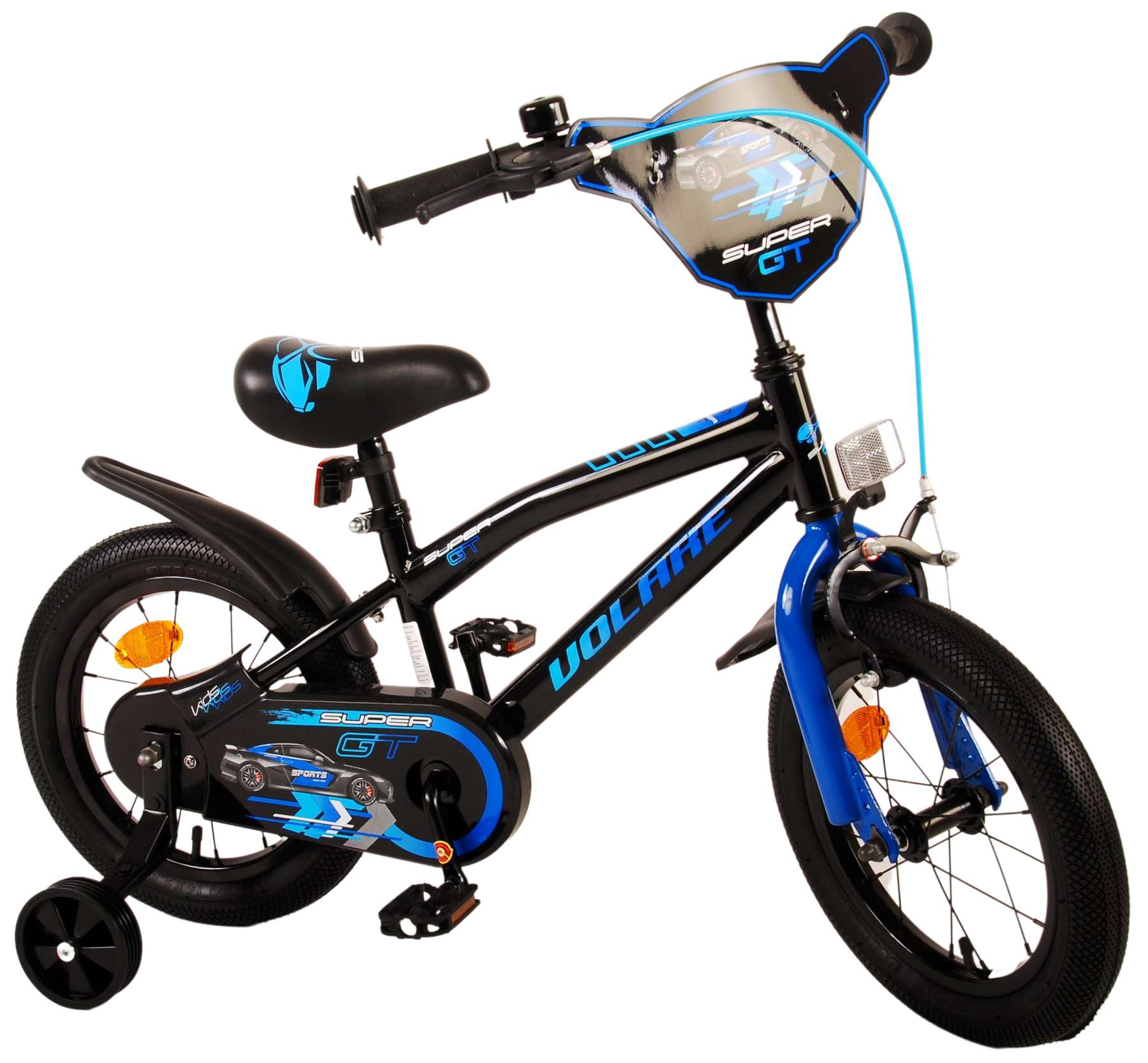 TPFSports Super GT Kinderfahrrad - Jungen - 14 Zoll - Rücktritt + Handbremse - Blau