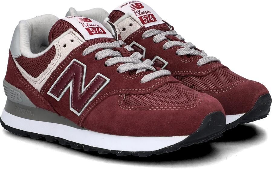 New balance Sneakers laag '574' poederroze robijnrood wit