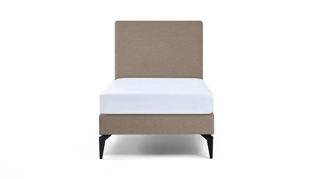 Boxspring Cisano met Silver Pocket Deluxe Foam matras taupe