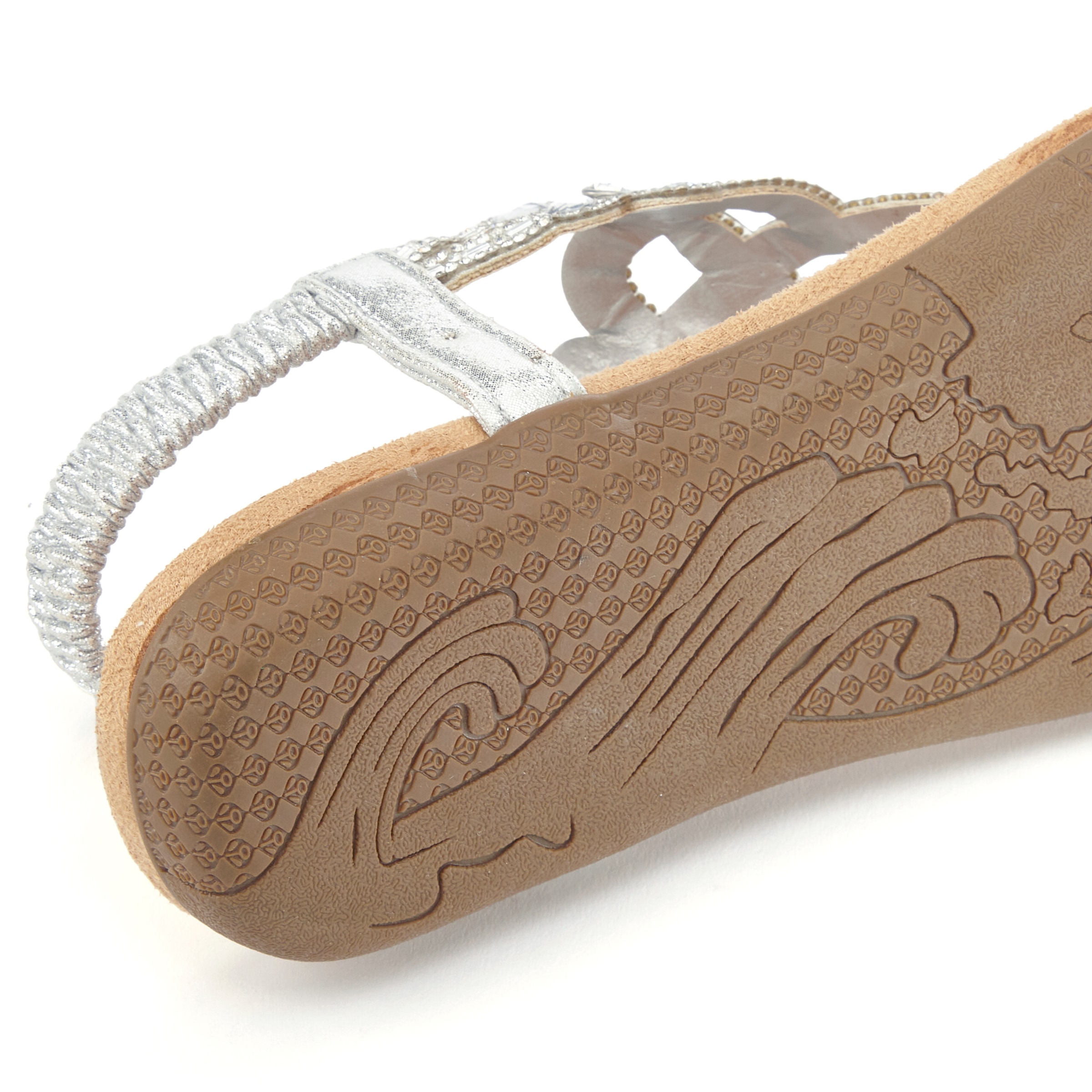 Vivance Sandale »Sommerschuh«  Sandalette, Sommerschuh mit elastischen Riemen & Glitzersteinen VEGAN