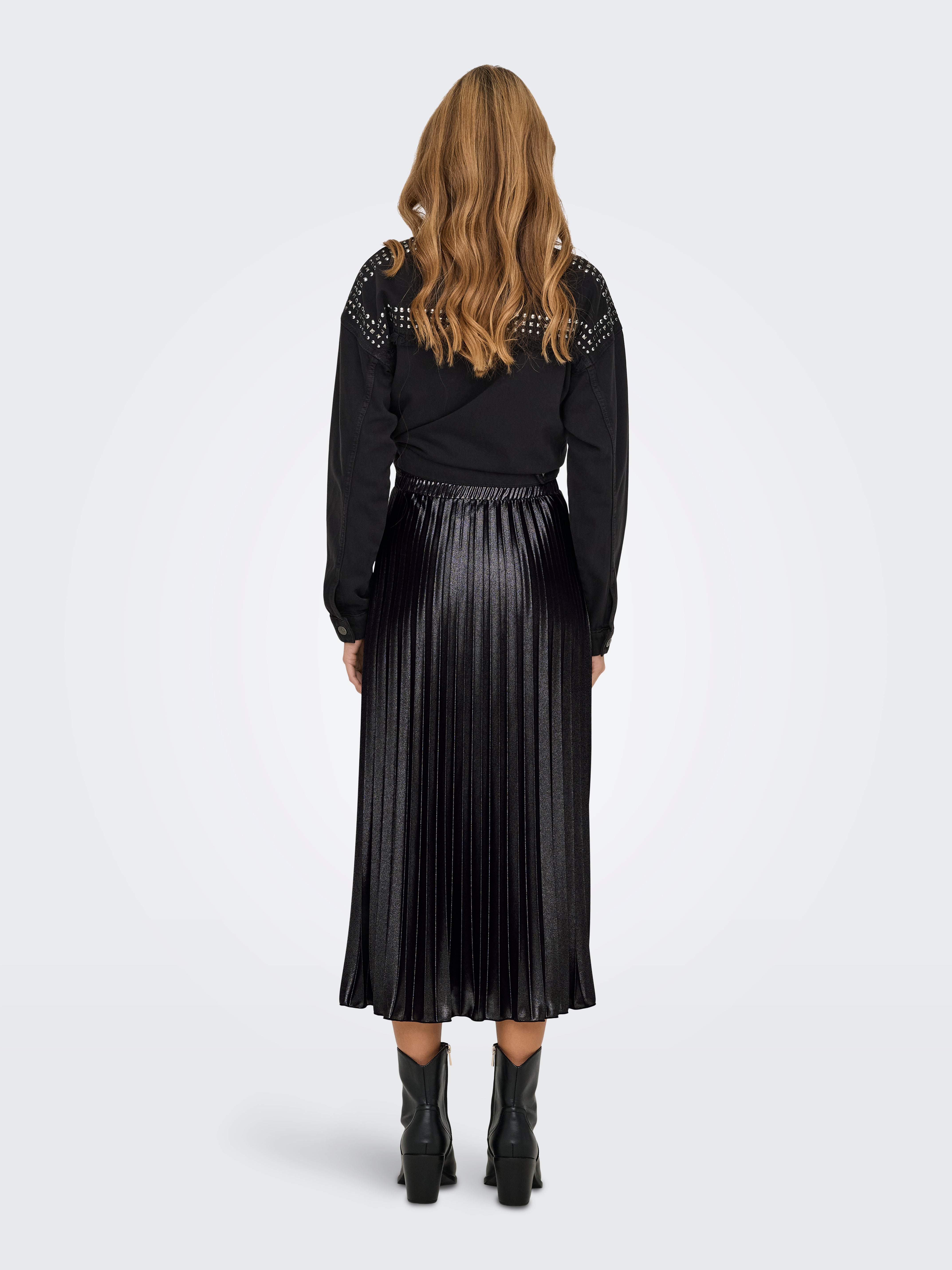ONLLYON Plissierter Rock Black