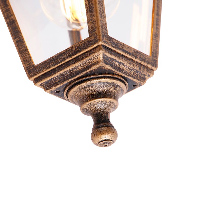 Buiten wandlamp antiek goud IP44 - Capital