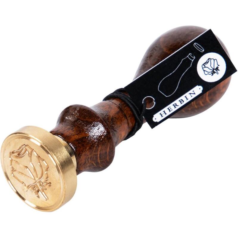 Sceau à vis avec manche en bois vernis ( Symbole) - rose