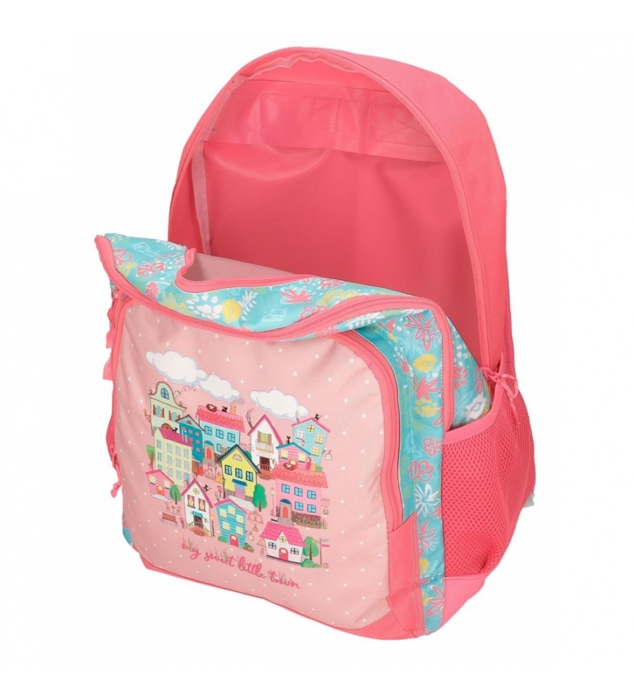 Roll Road Mochila Escolar Roll Road My little Town adaptable Dos Compartimentos rosa