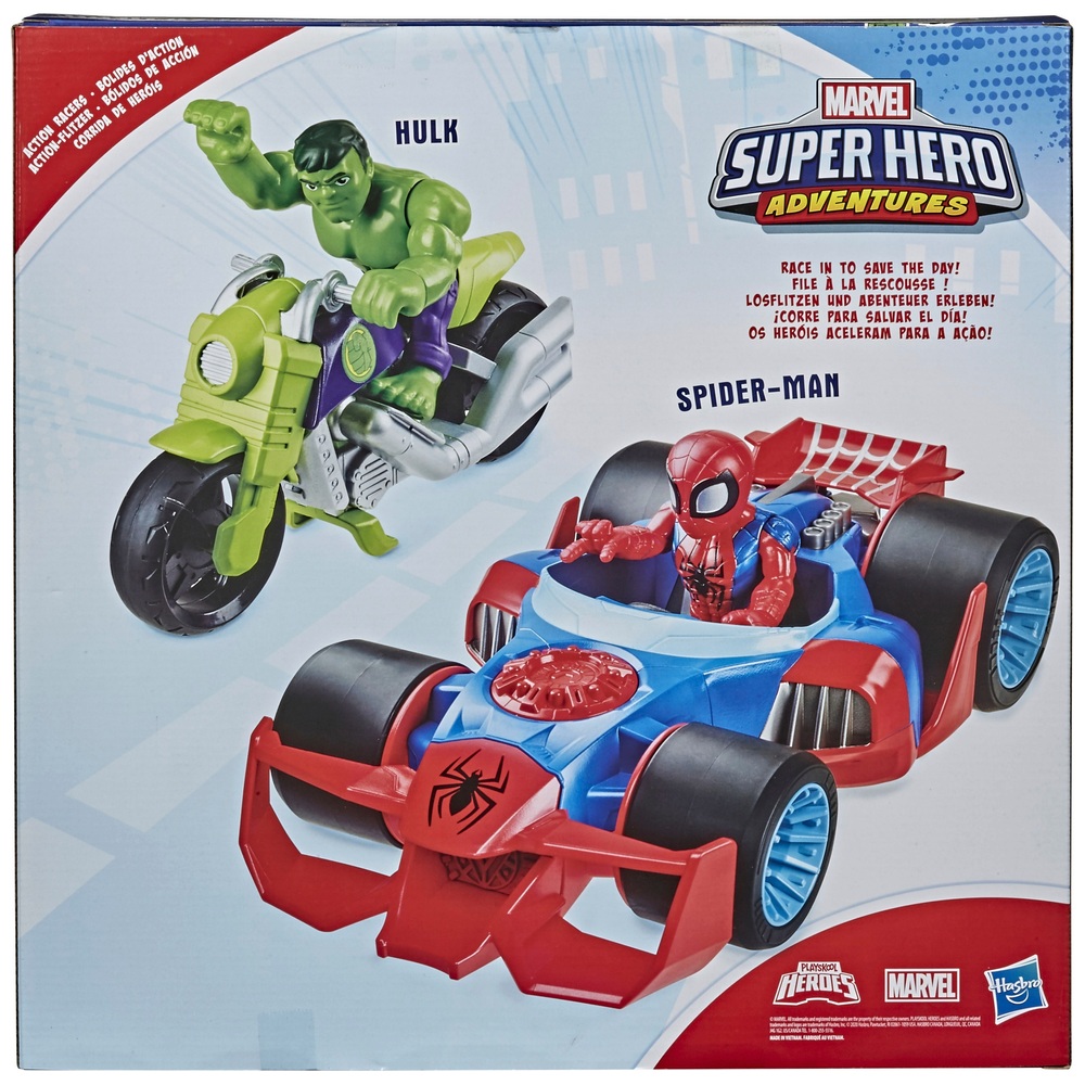 Playskool Heroes Marvel Superhelden-Abenteuer 13 cm Action-Rennfahrzeuge 2er-Pack