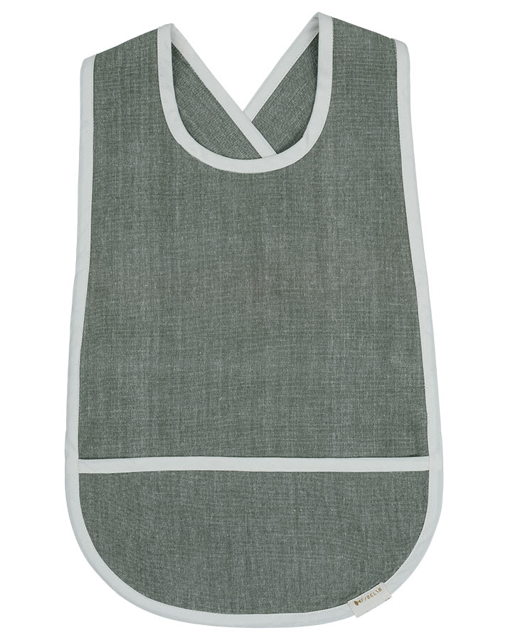 Lätzchen CROSS BACK in chambray olive