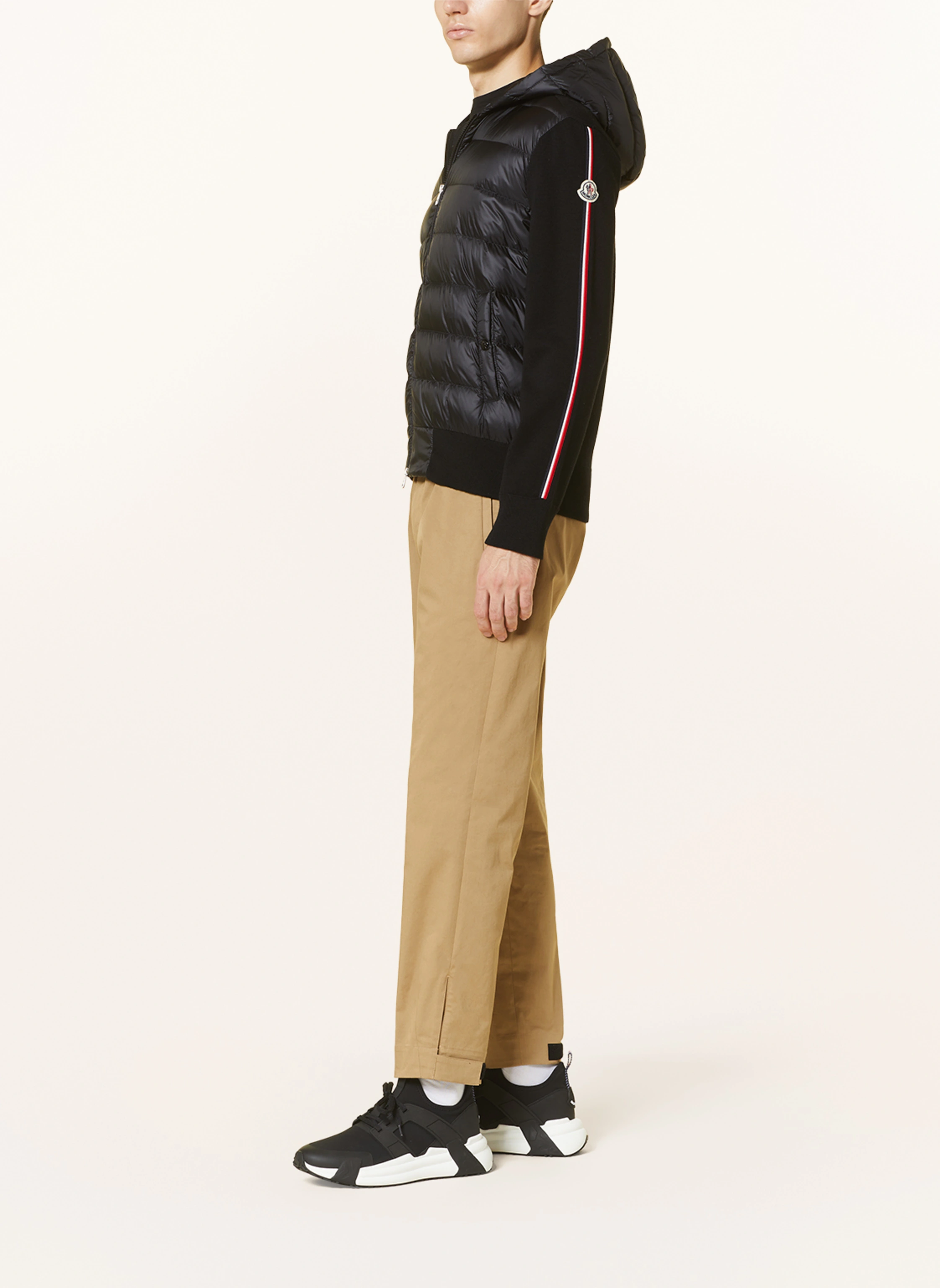 MONCLER Strickjacke im Materialmix
