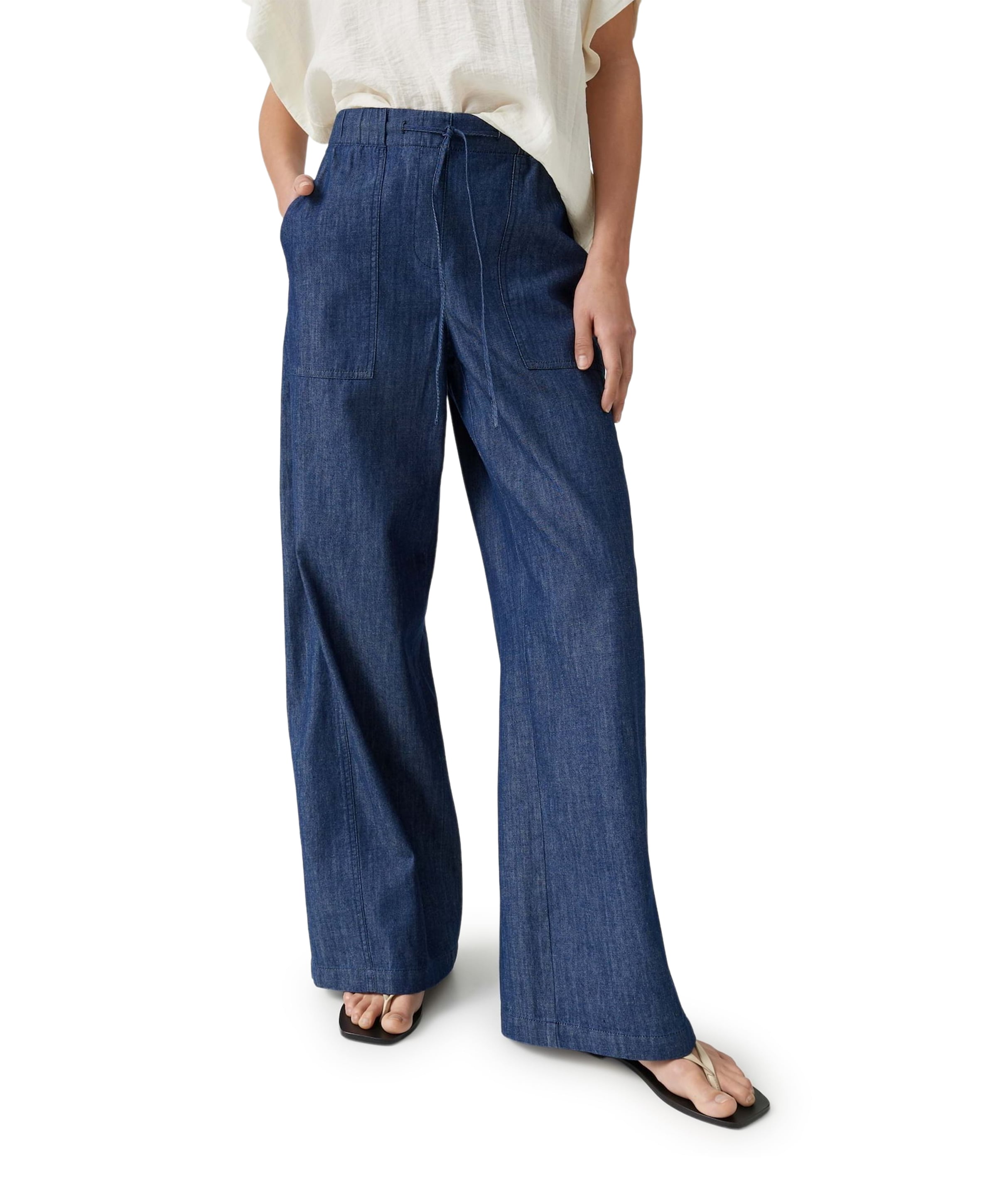 OPUS Melane line dames broek blauw