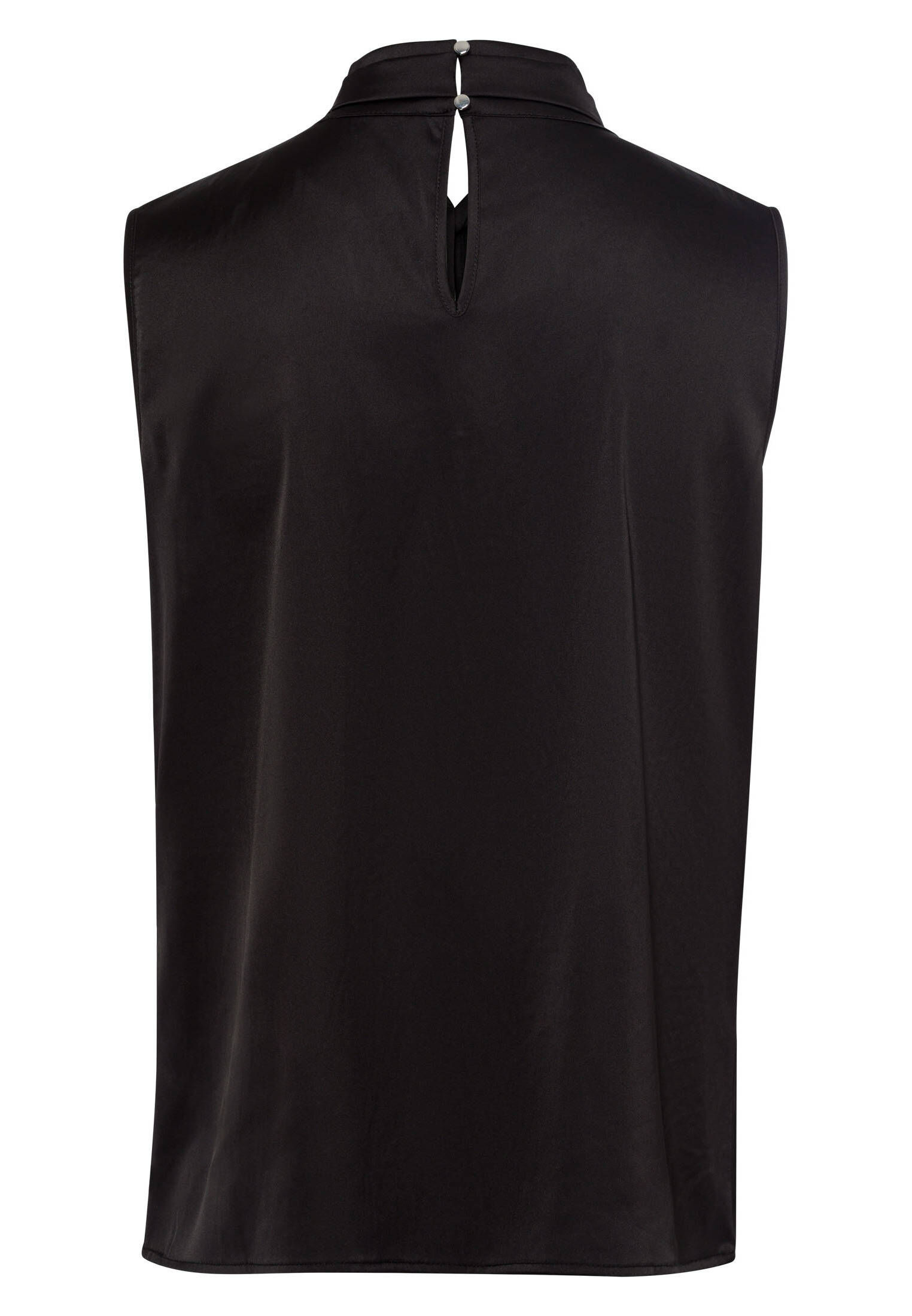 zero| Damen Satin-Bluse mit Stehkragen