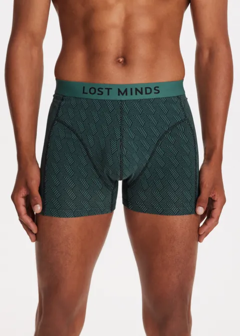 Graphic wave boxer groen (GRN)