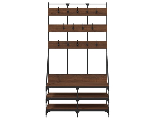 VIDAXL - Penderie Porte-vêtements et rangement des chaussures chêne marron