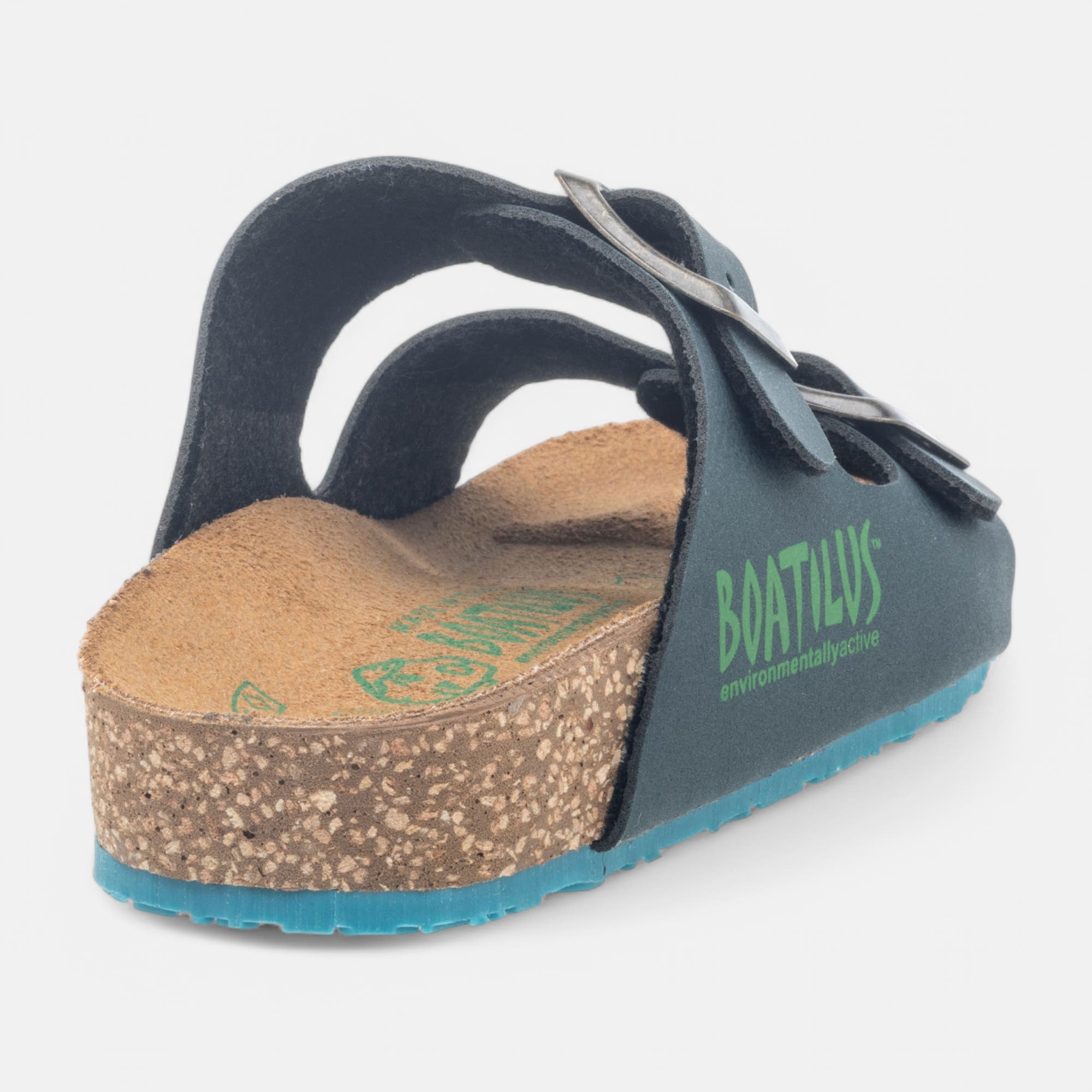 Mules semelle liège Garçon bleu marine