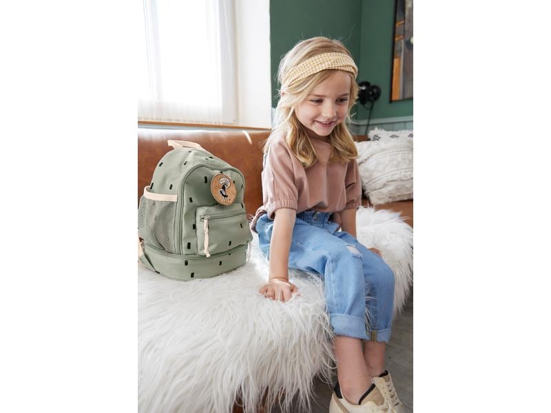 Lässig Rucksack Mini Backpack Happy Prints Light Olive Wasserabweisender Kinderrucksack mit gepolsterten Schultergurten
