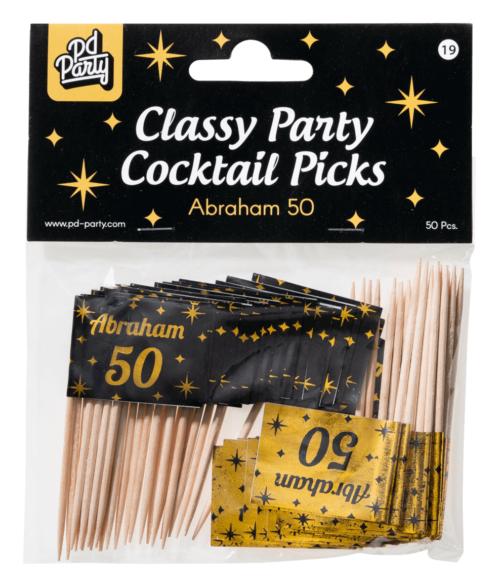 Cocktailprikkers Abraham 6,5cm 50st