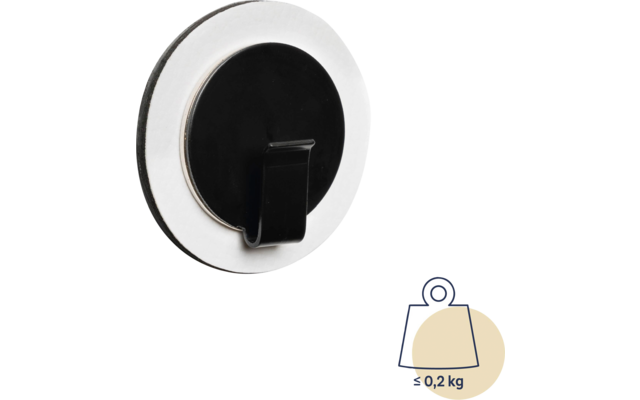 Silwy Magnet-Haken CLEVER BLACK inkl. Pad BLACK