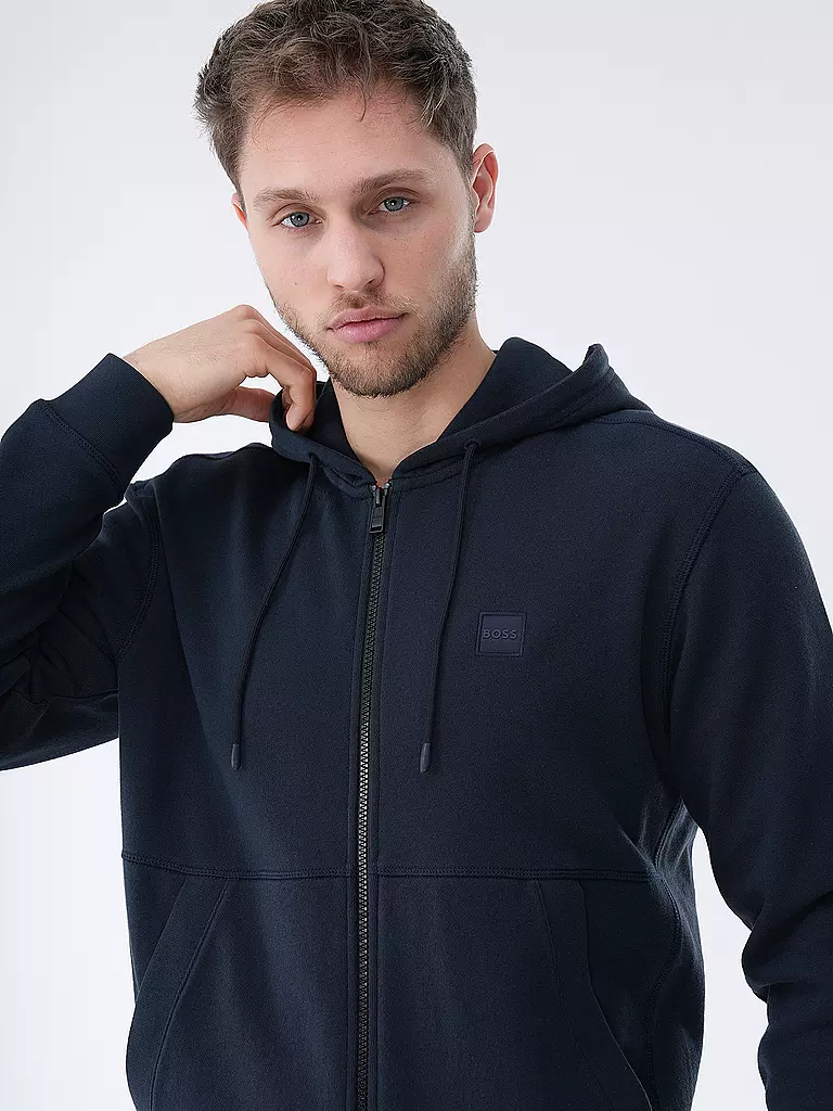 BOSS Sweatjacke ZETALKY blau
