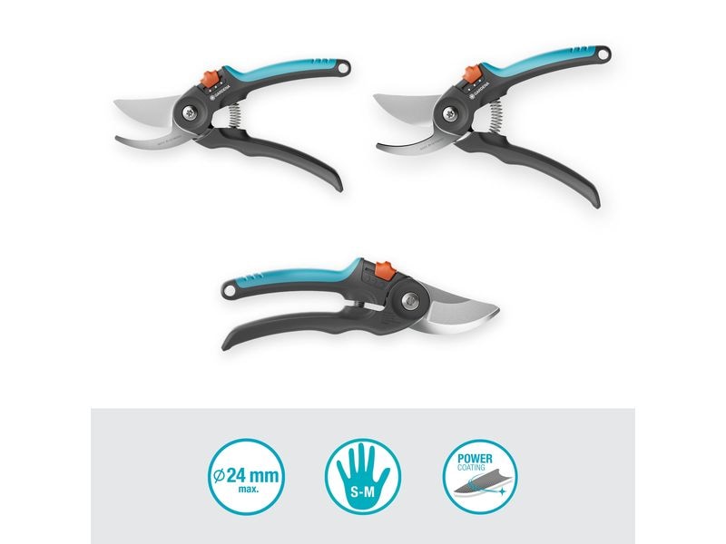 GARDENA Gartenschere PremiumCut flex Handliche Premium-Gartenschere mit ergonomischem 2K-SoftGrip-Griff