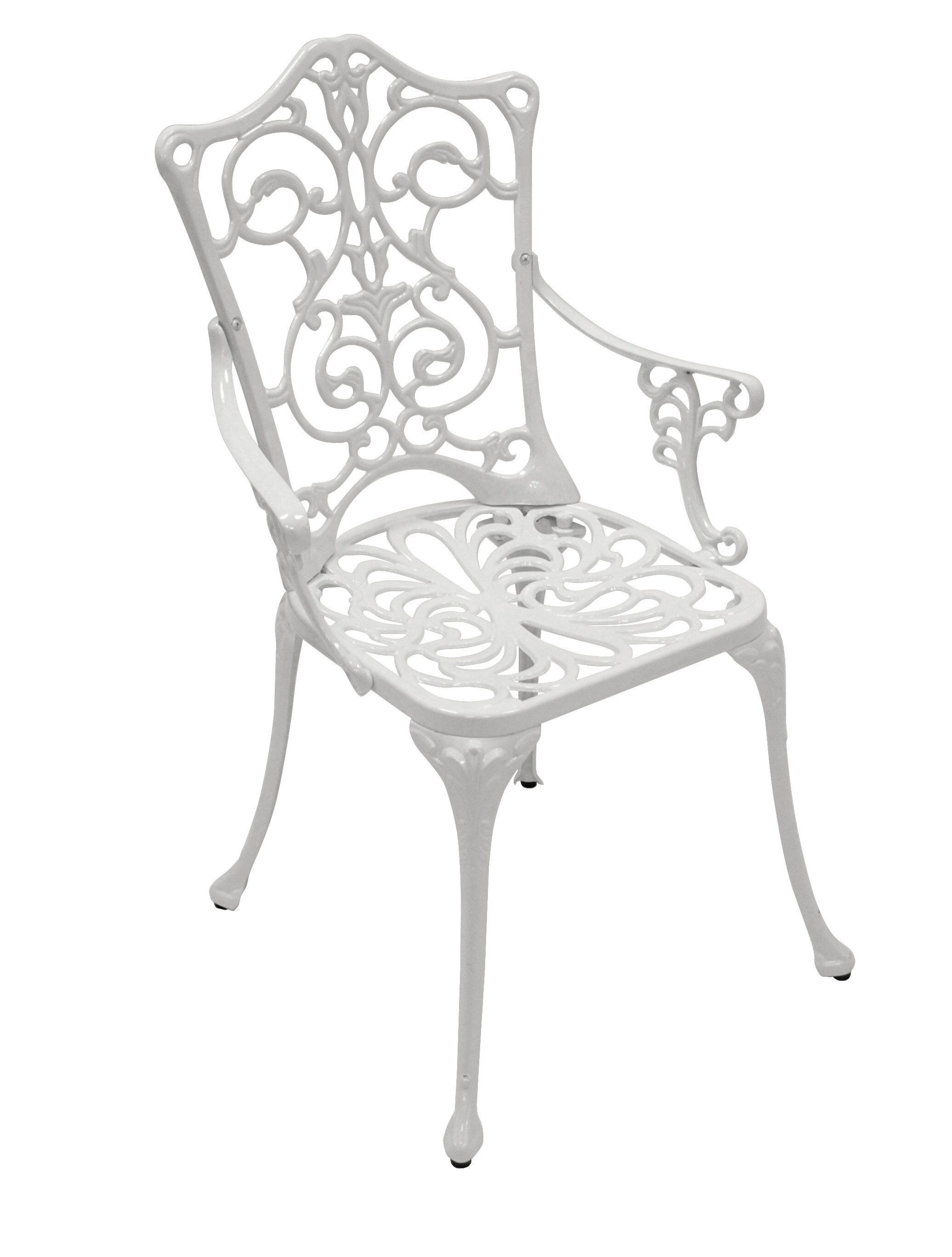 DEGAMO Sessel Jugendstil, Aluguss weiss