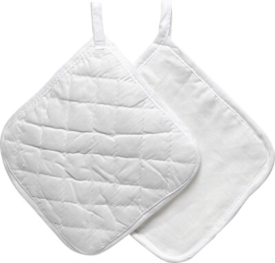 Grydelapper - Hvid - 20X20 CM - 4 Stk