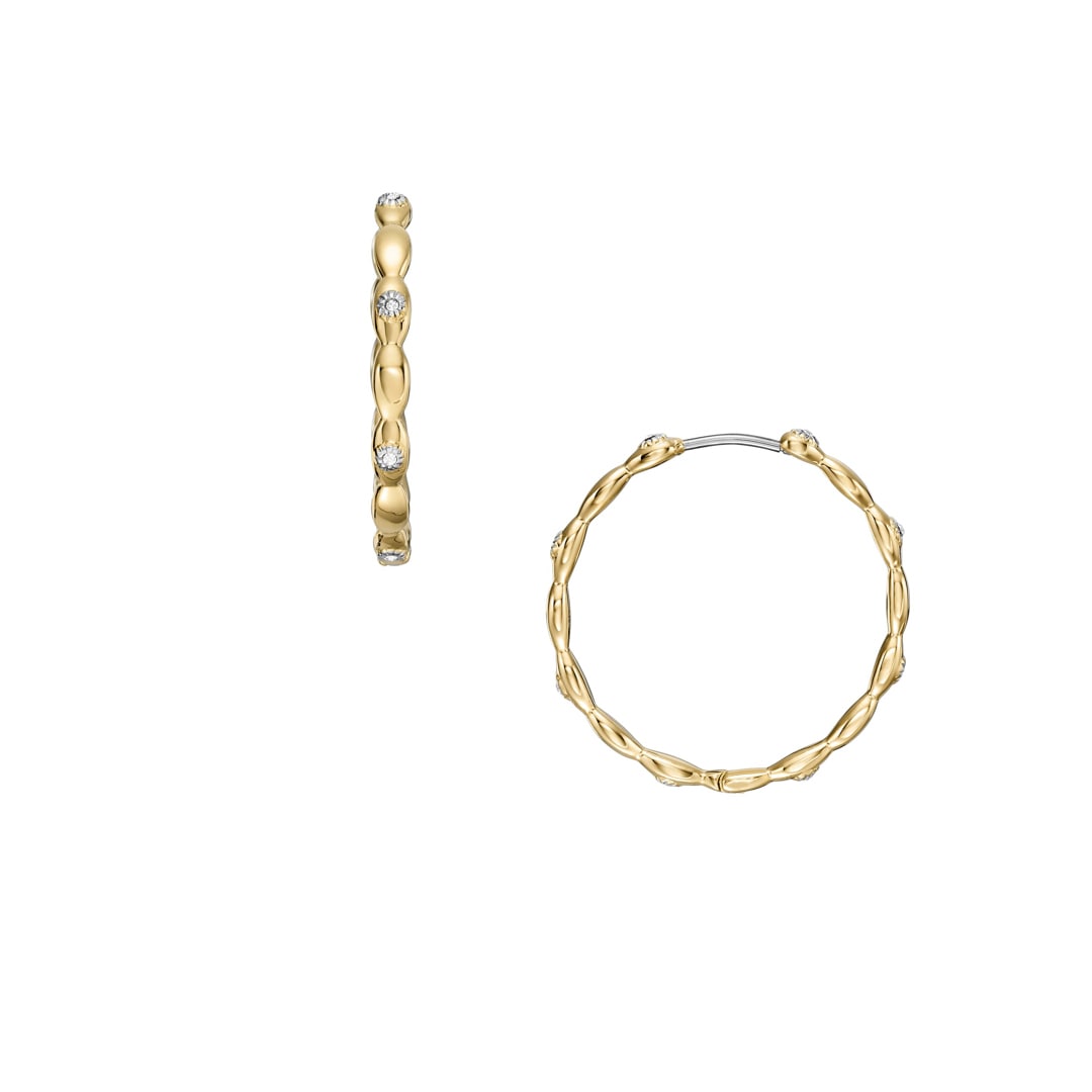 Fossil Sutton Creolen-Ohrringe Evil Eye Goldig