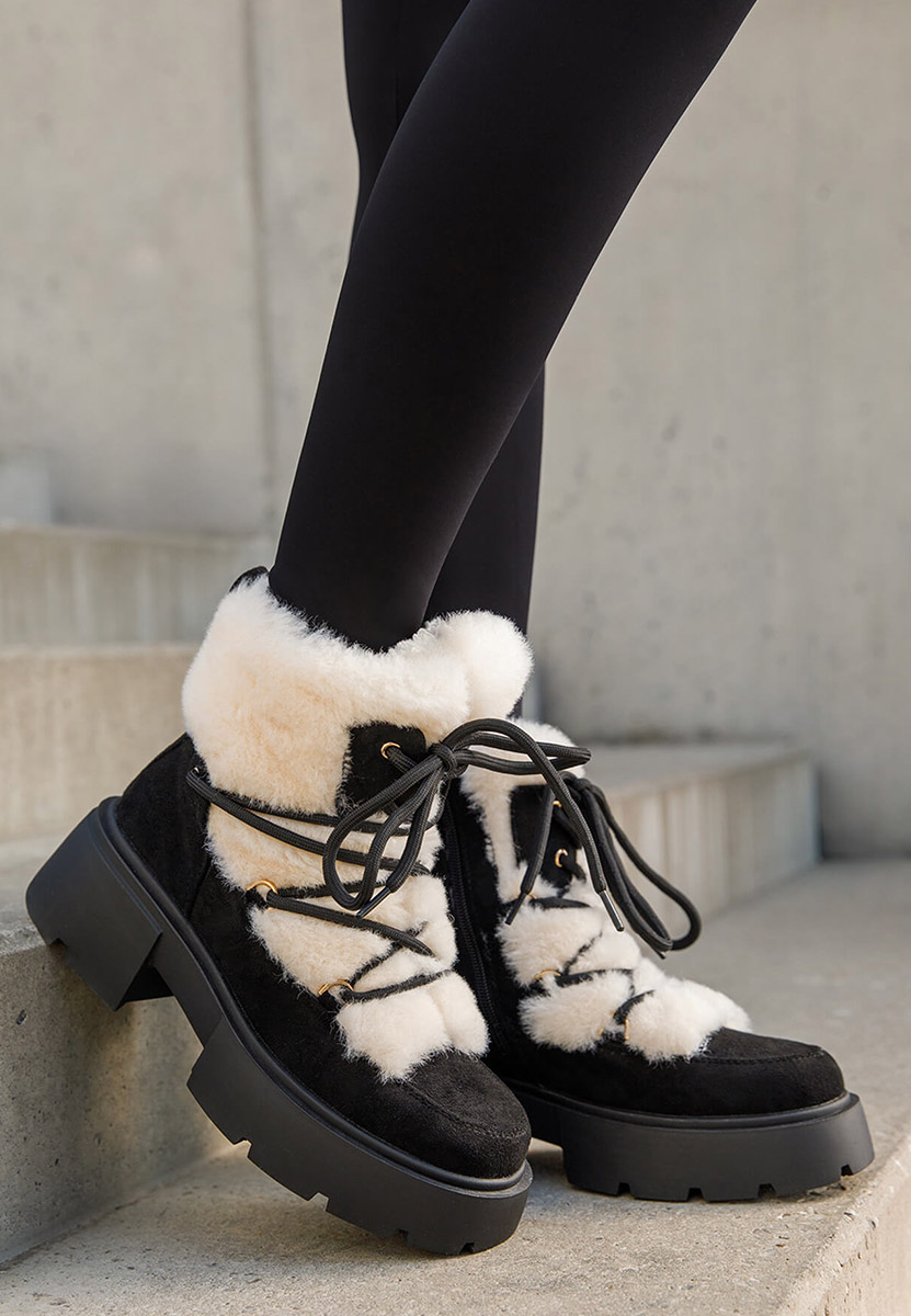 Bottines doublées femme noires Aslyn