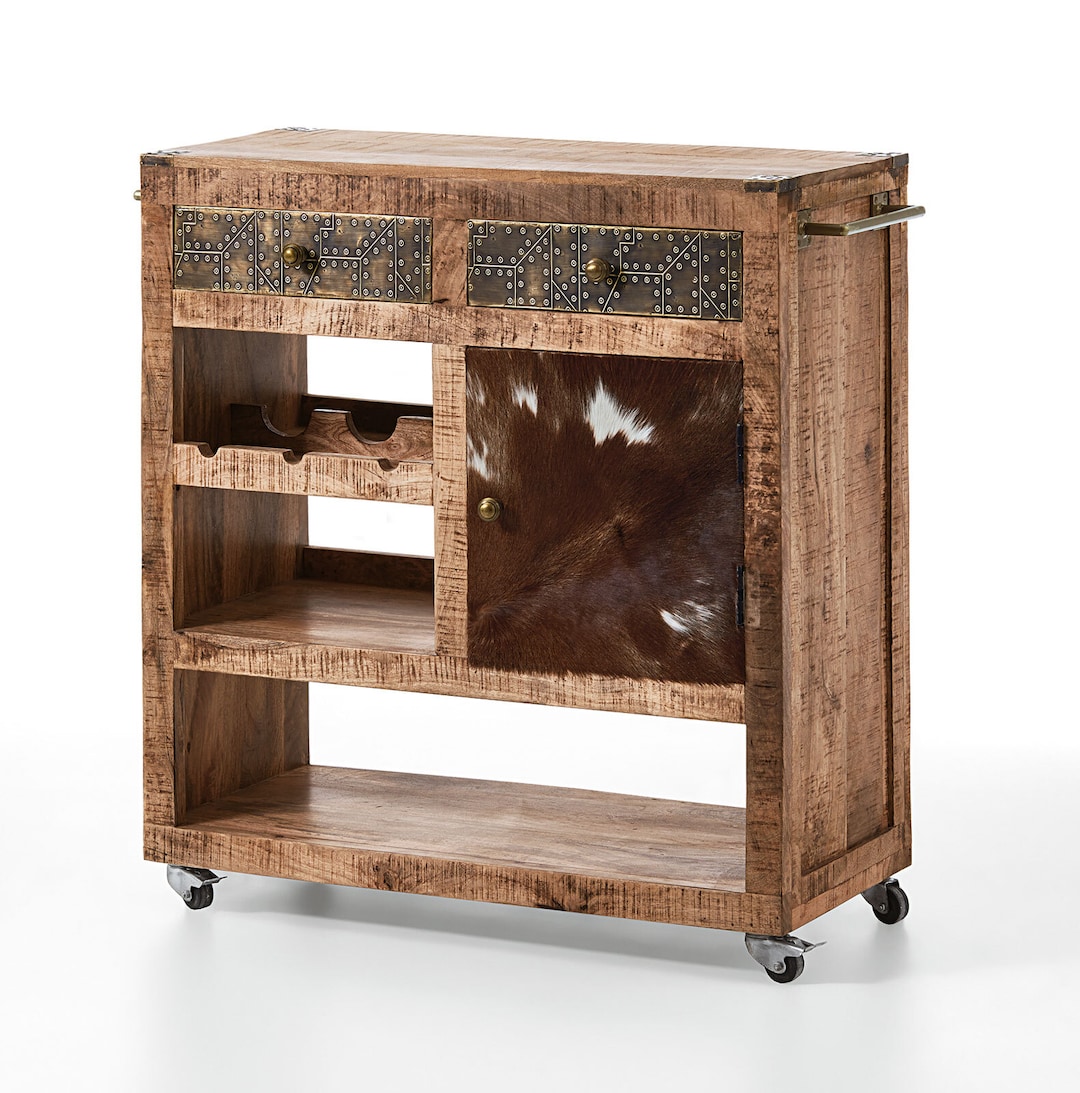 vito Küchenwagen CURL Mangoholz massiv ca. 120 x 100 x 40 cm