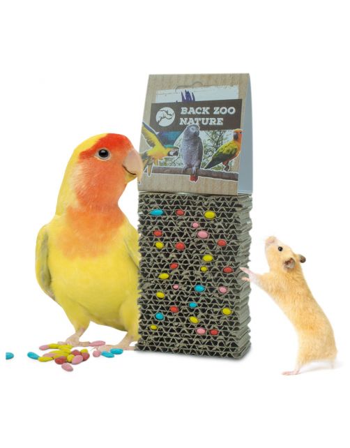Back Zoo Nature Cardboard Treat Block - Vogelspeelgoed - 8x2x12 cm