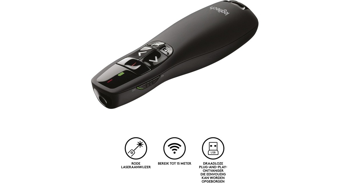 LogitechWL Presenter R400  (Zwart, Retail)