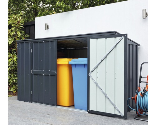 GLOBEL 7x3 bakken opbergbox, 233x95x132 cm, antraciet