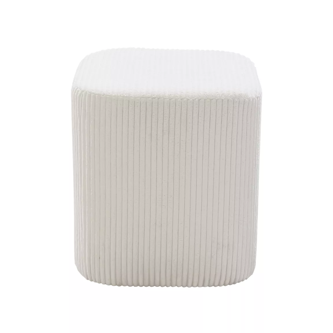 Lot de 2 poufs velours (H 38 cm) Shan Beige