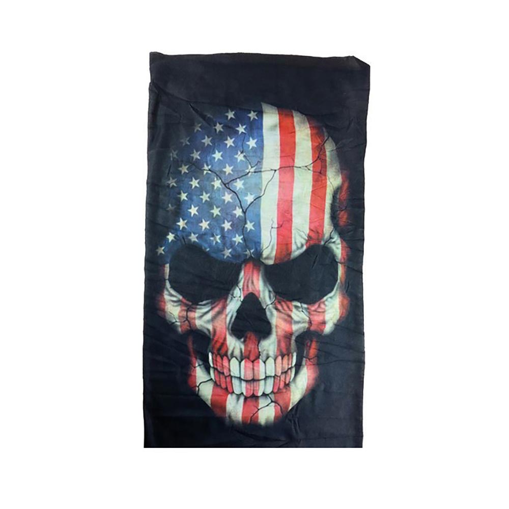 Harisson - Tube imprimé U.S. Skulls Noir / Blanc / Rouge