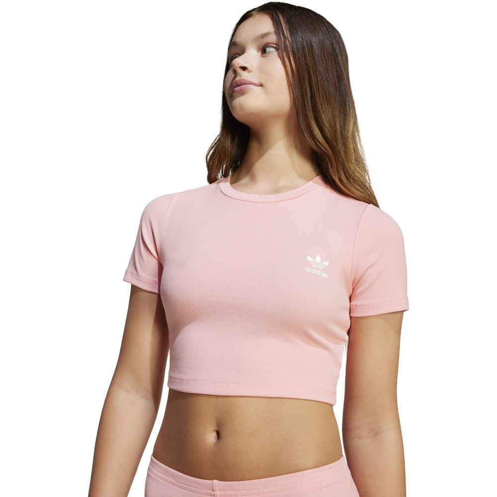 Køb adidas Originals Semi Pink Spark Rib Crop T-shirt