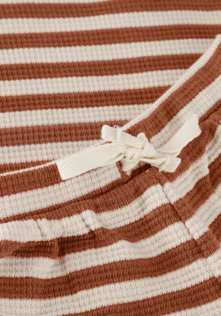 QUINCY MAE bruine quincy mae  waffle tee + short set clay stripe