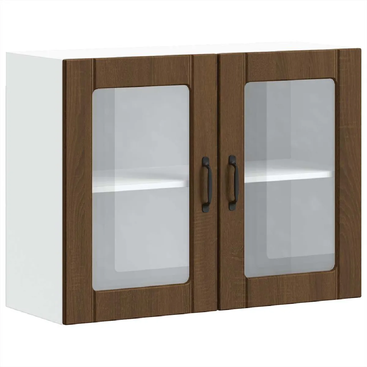 vidaXL Armoire murale de cuisine Lucca chêne marron