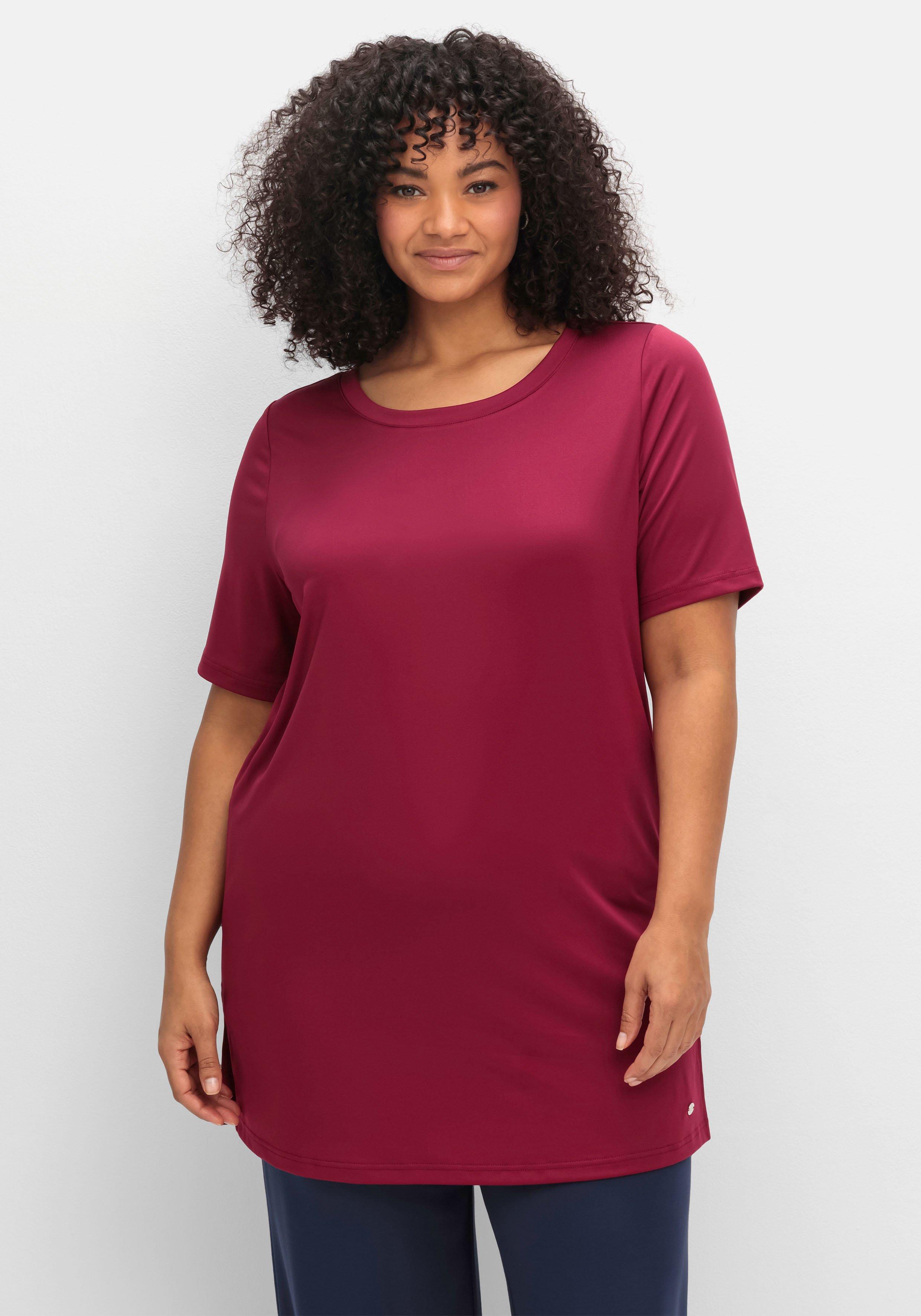 Funktionsshirt mit Rundhalsausschnitt, in Longform