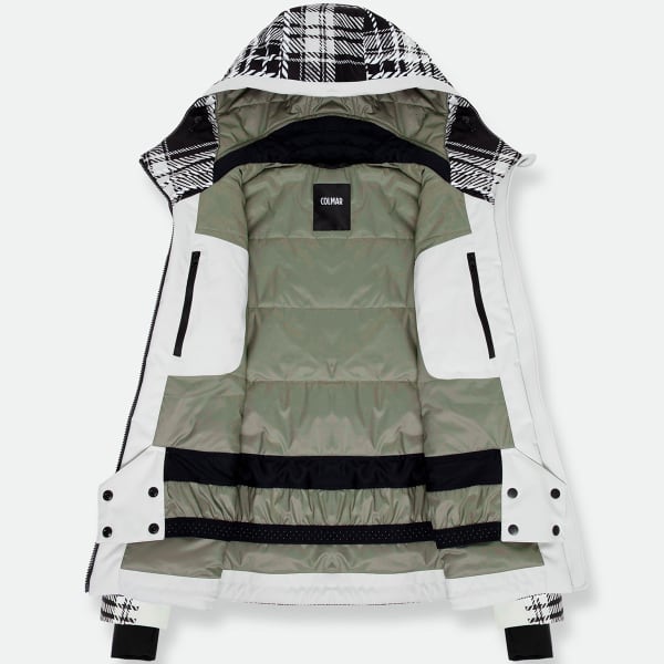 Veste de ski COLMAR 1XE FANCY CHECK LADIES SKI JACKET BLACK/PURITY/WHITE-P