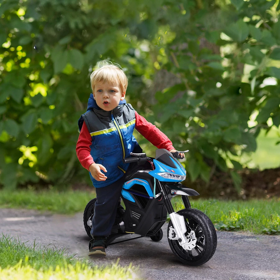 HOMCOM Elektro-Motorrad für Kinder blau
