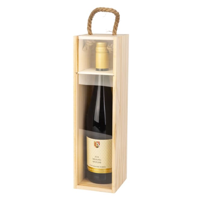 Geschenkbox Weinflasche braun - ca. 10 x 10 x 35 cm