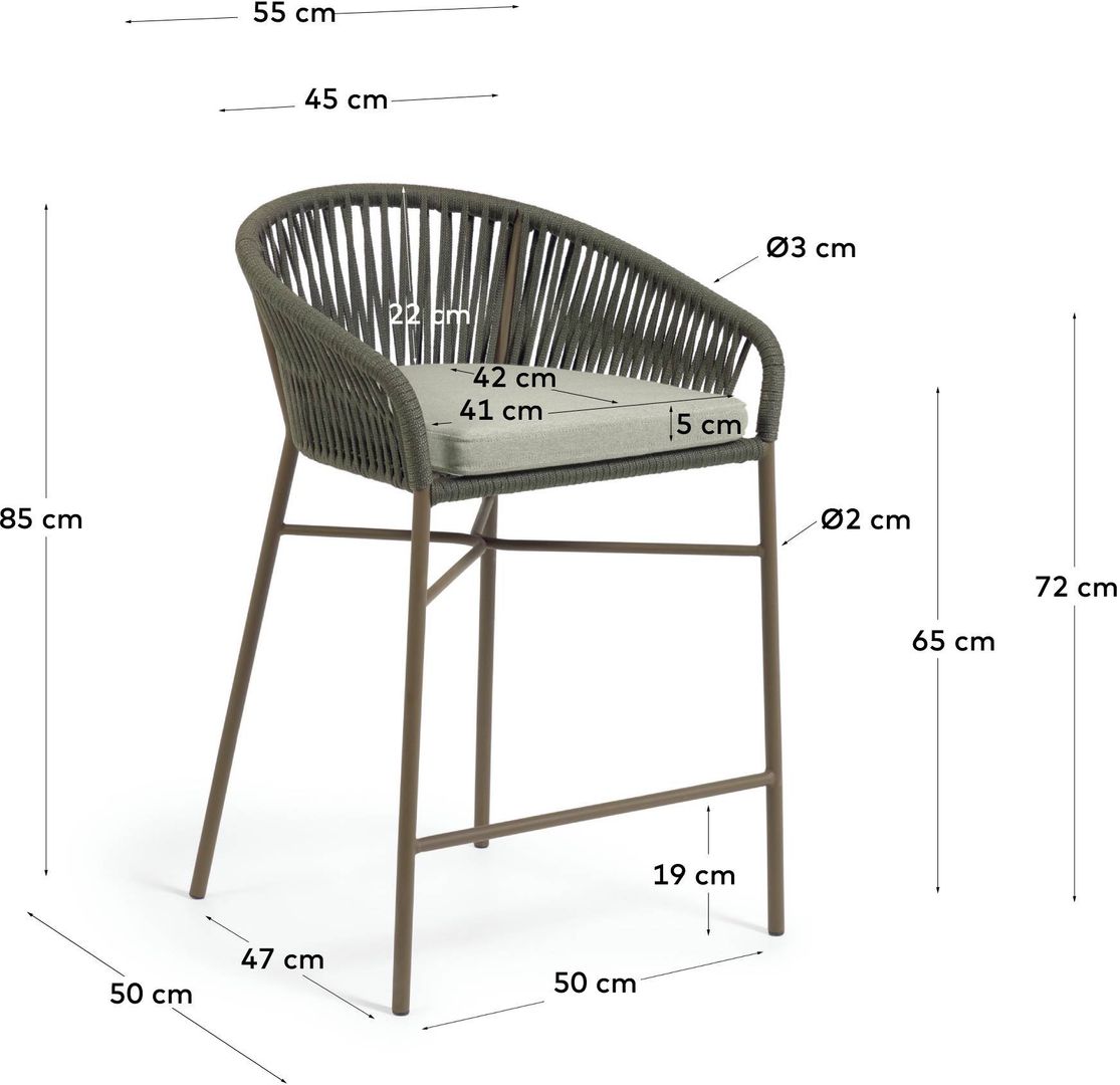 Kave Home   Yanet Lage Tuin Barkruk