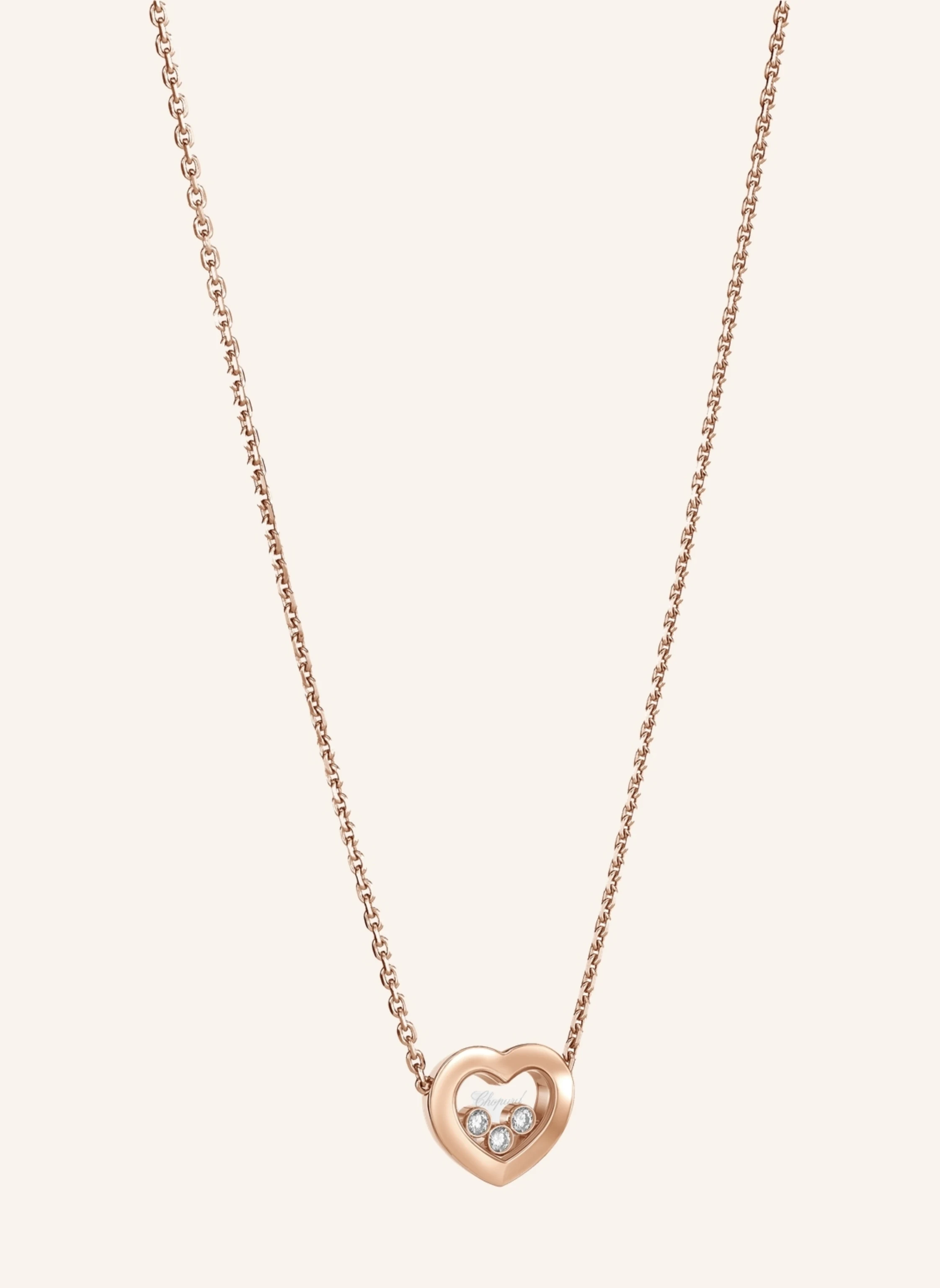 Chopard Halskette HAPPY DIAMONDS ICONS Halskette aus 18 Karat Roségold und Diamanten