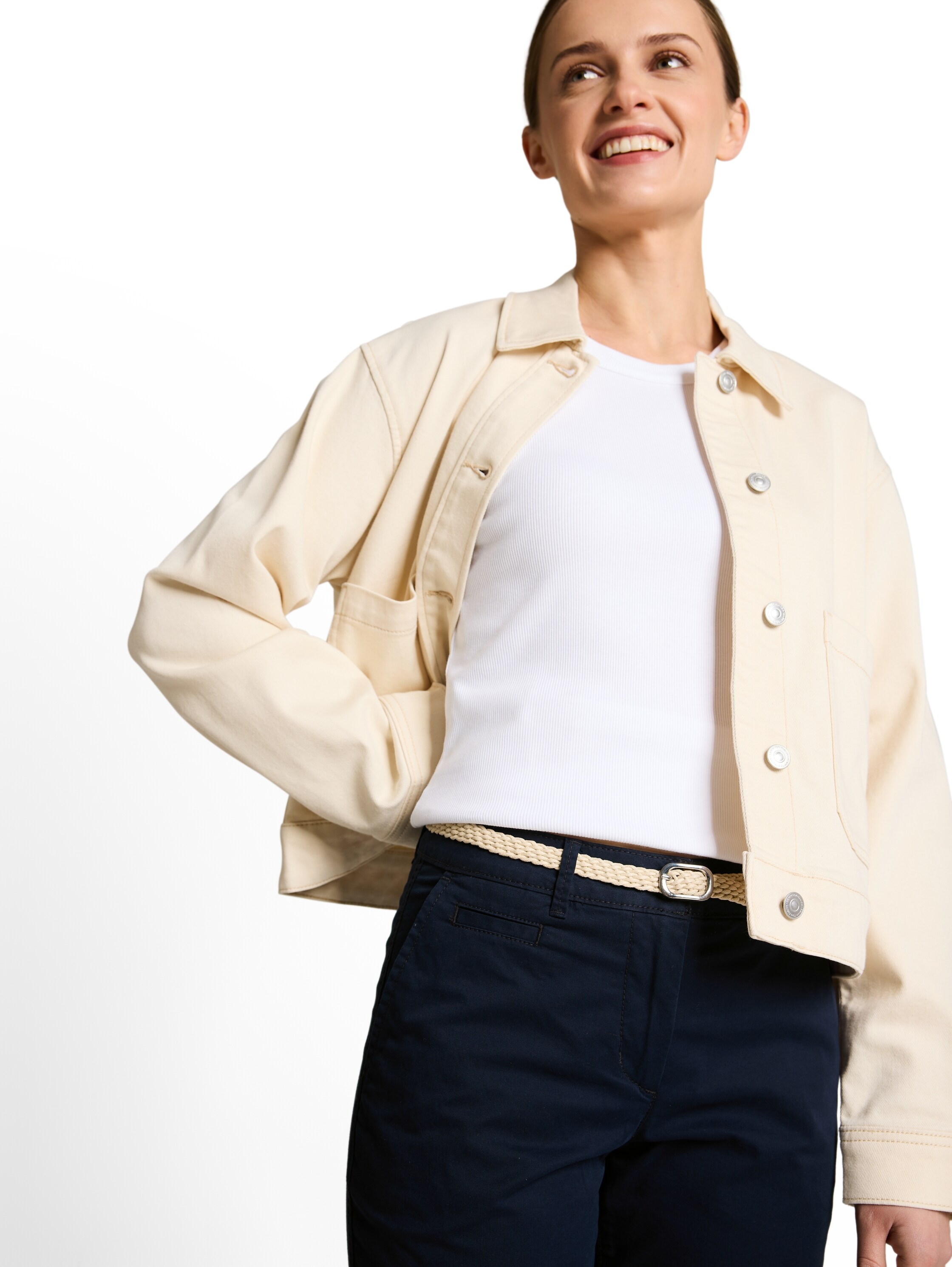 TOM TAILOR Chinohose  mit Gürtel und Stretch